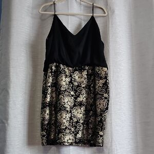 Elegant Black and Gold Dress